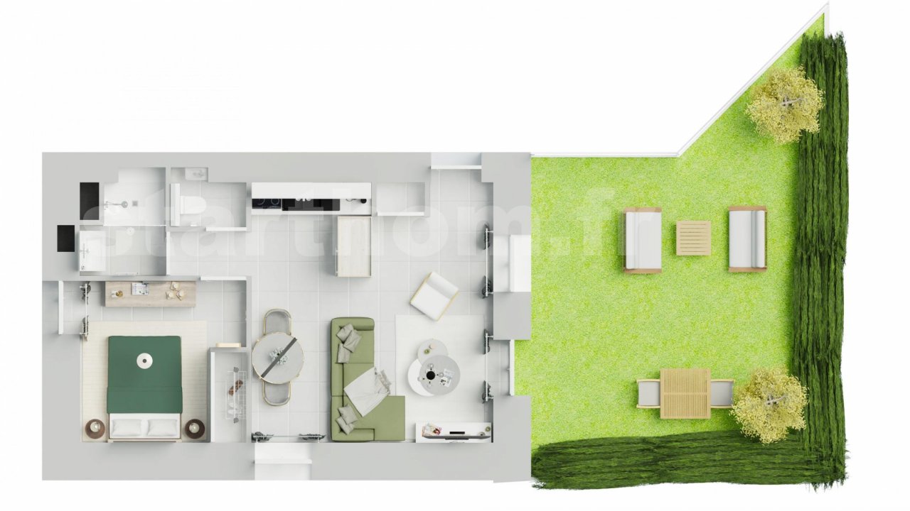 Appartement – 2 pièce(s) – 45.31 m2