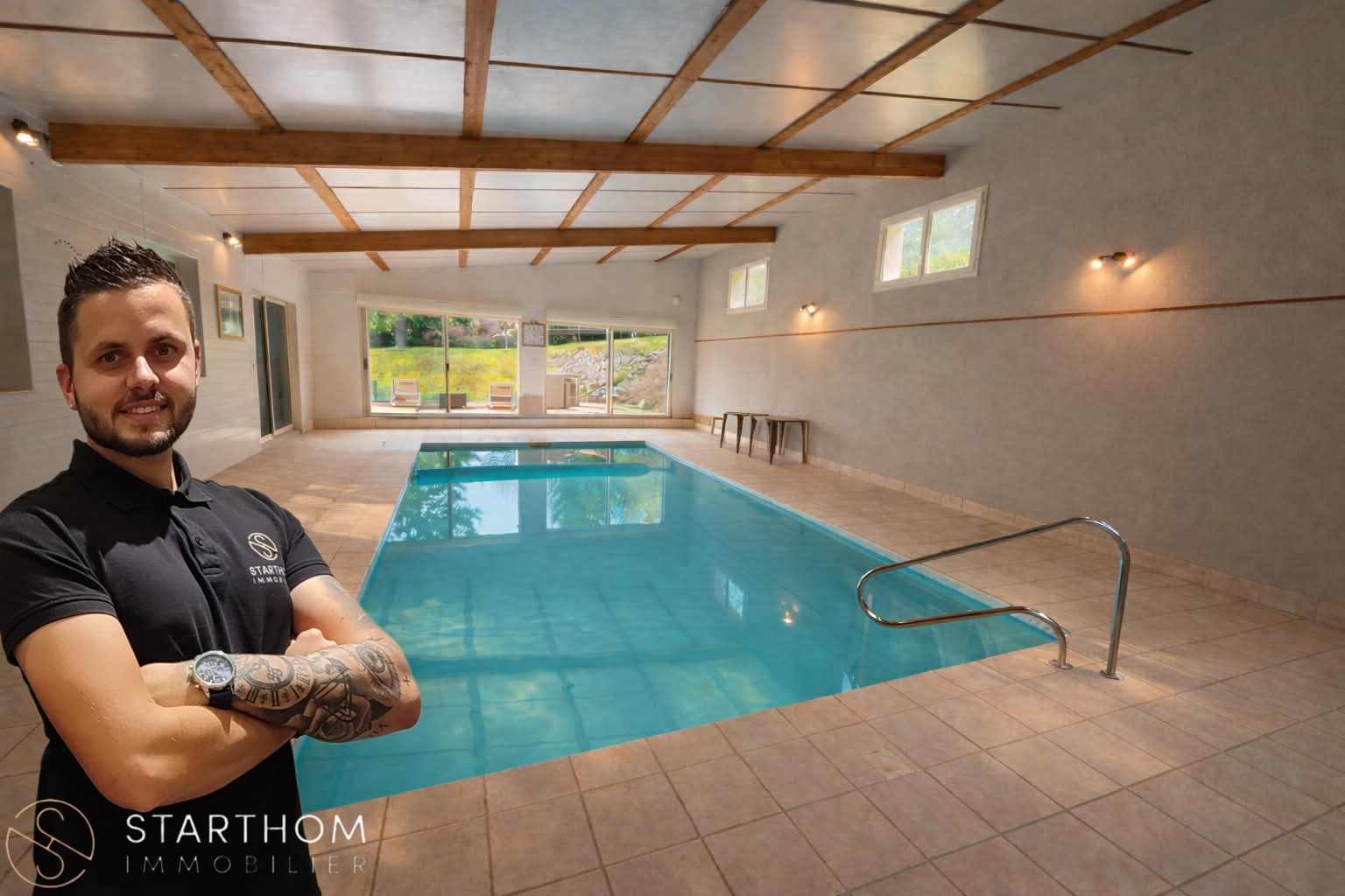 Maison  5 pièce(s) 310 m2 avec piscine intérieur